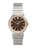 Versace Greca Logo Stainless Steel Two Tone Brown Dial Ladies Watch VEVH01220