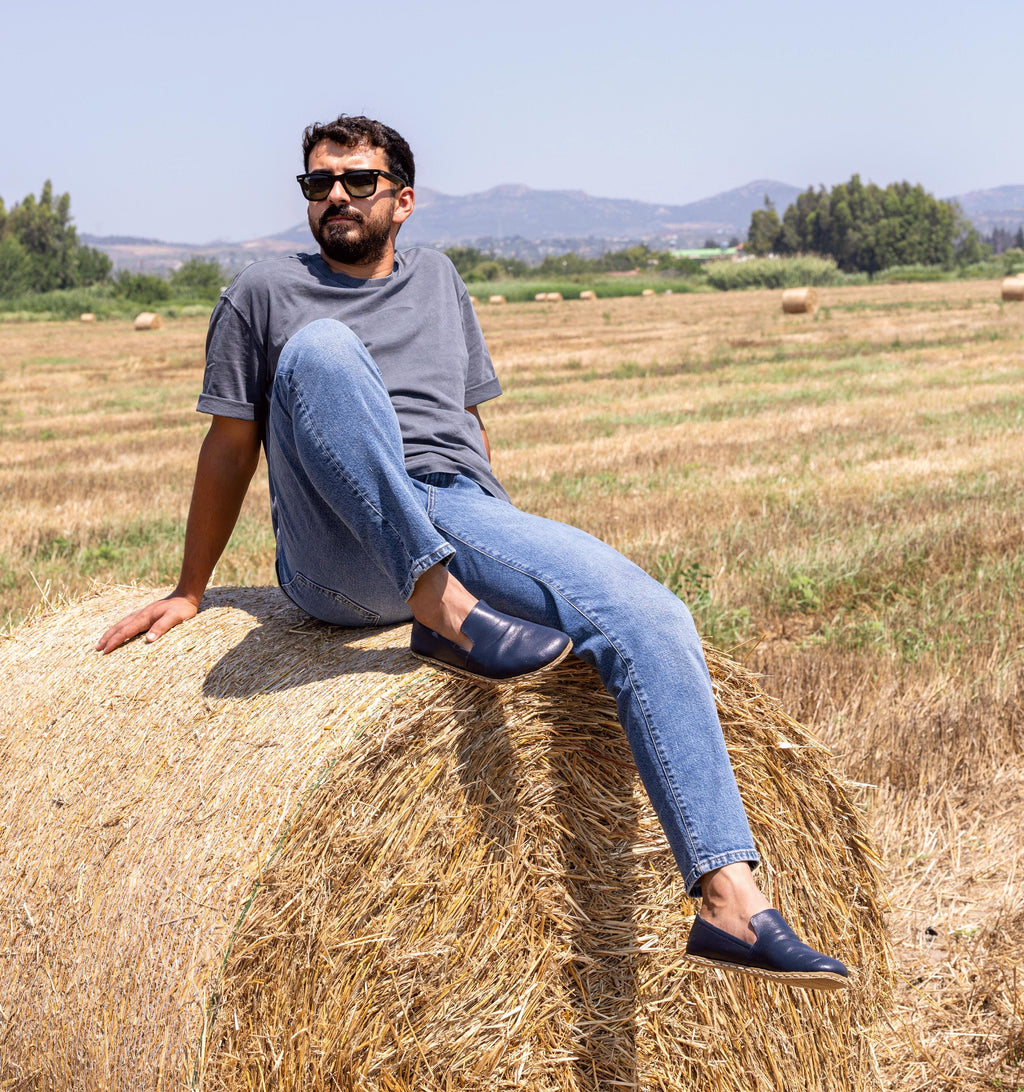 Indigo men's loafer — wide toe box, zero-drop barefoot last