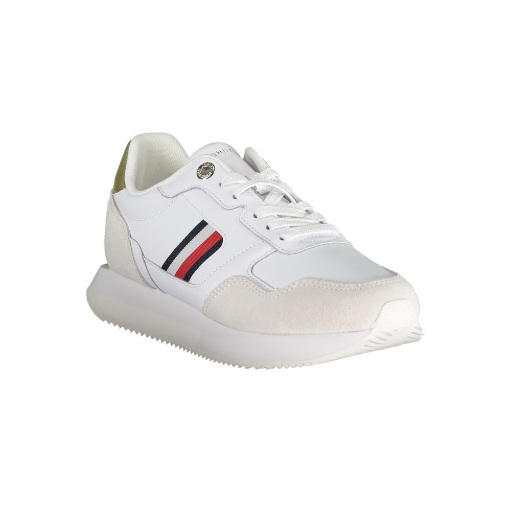 Tommy Hilfiger White Leather Women's Sneaker