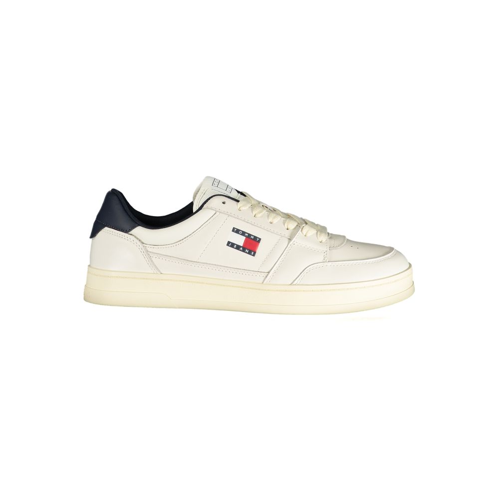 Tommy Hilfiger White Leather Men's Sneaker