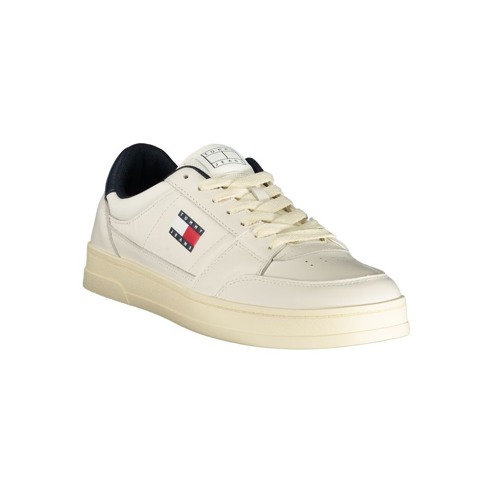 Tommy Hilfiger White Leather Men's Sneaker