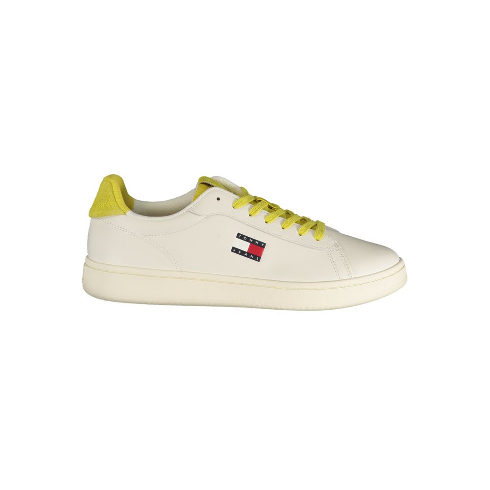Tommy Hilfiger Bianco Polyurethane Men's Sneaker