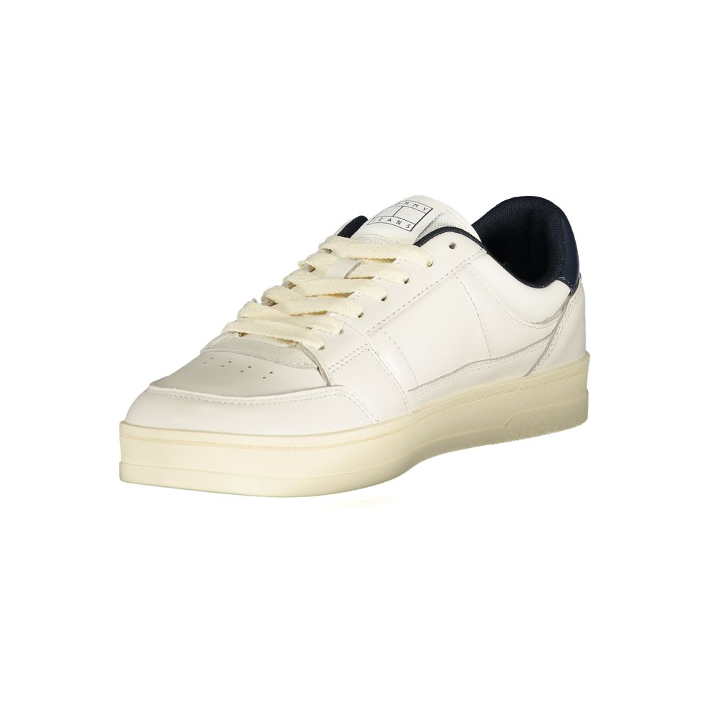 Tommy Hilfiger White Leather Men's Sneaker