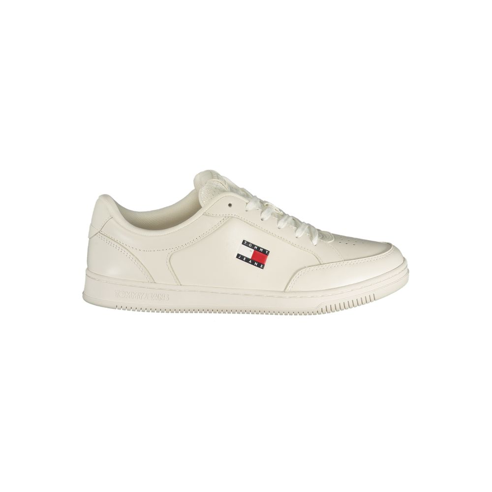 Tommy Hilfiger White Polyurethane Men's Sneaker