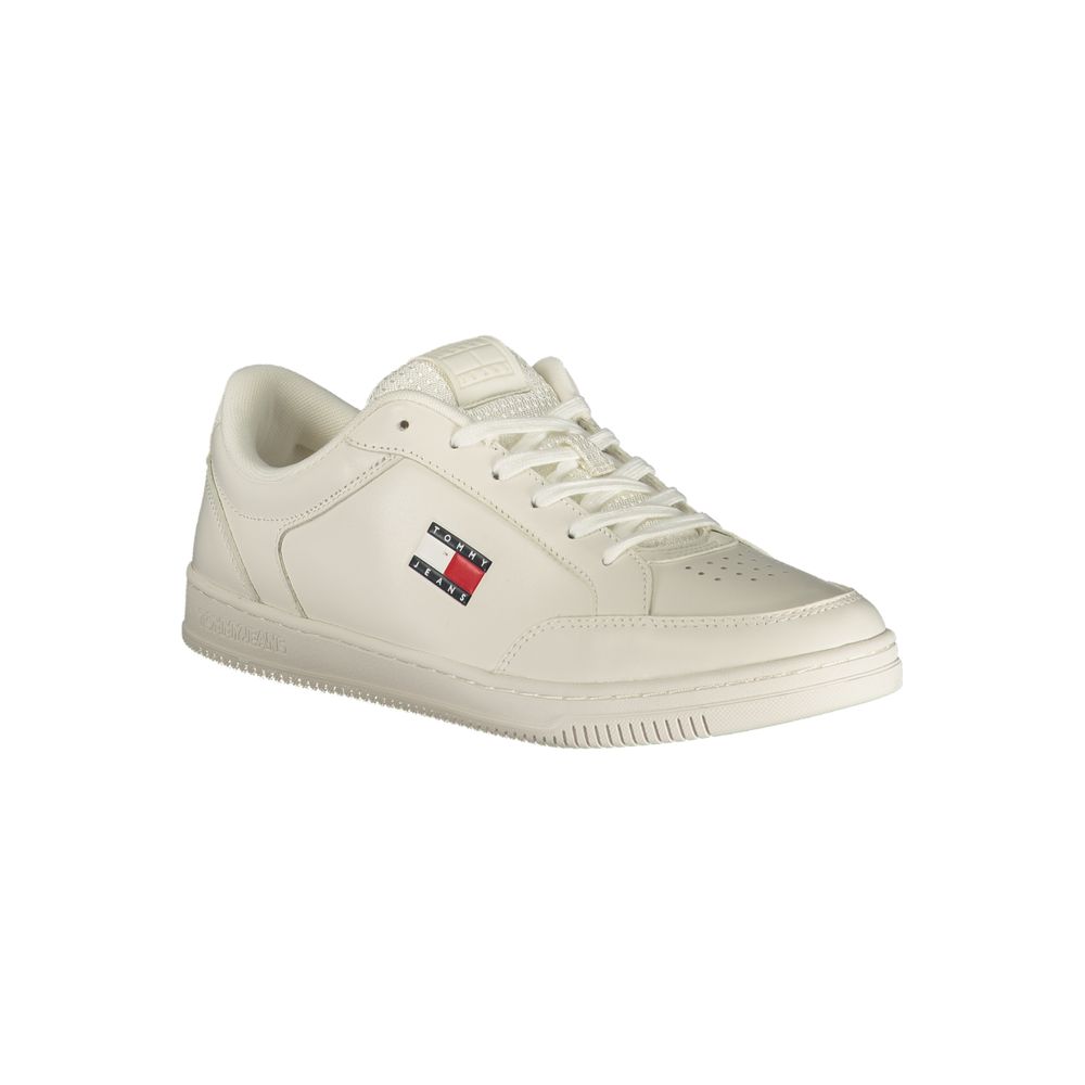 Tommy Hilfiger White Polyurethane Men's Sneaker