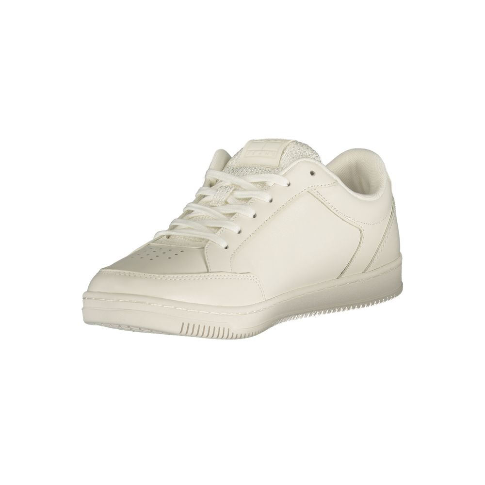 Tommy Hilfiger White Polyurethane Men's Sneaker