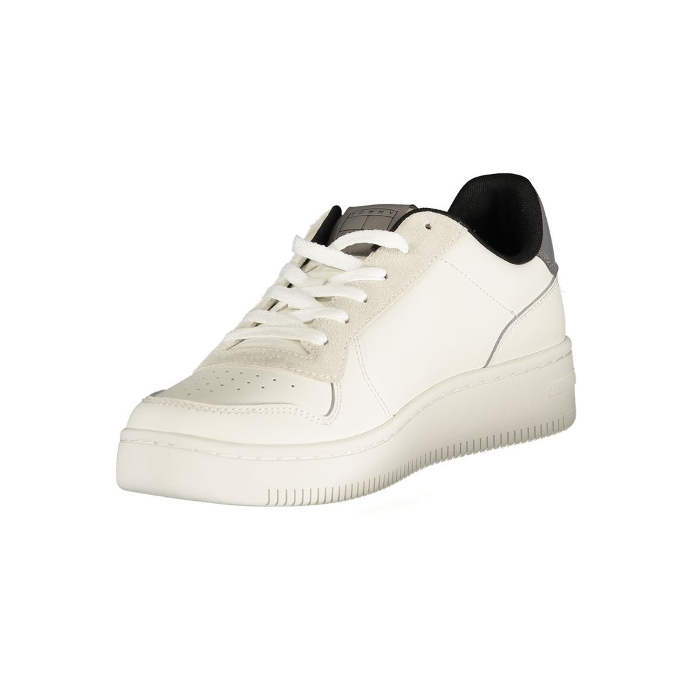 Tommy Hilfiger White Polyurethane Men's Sneaker