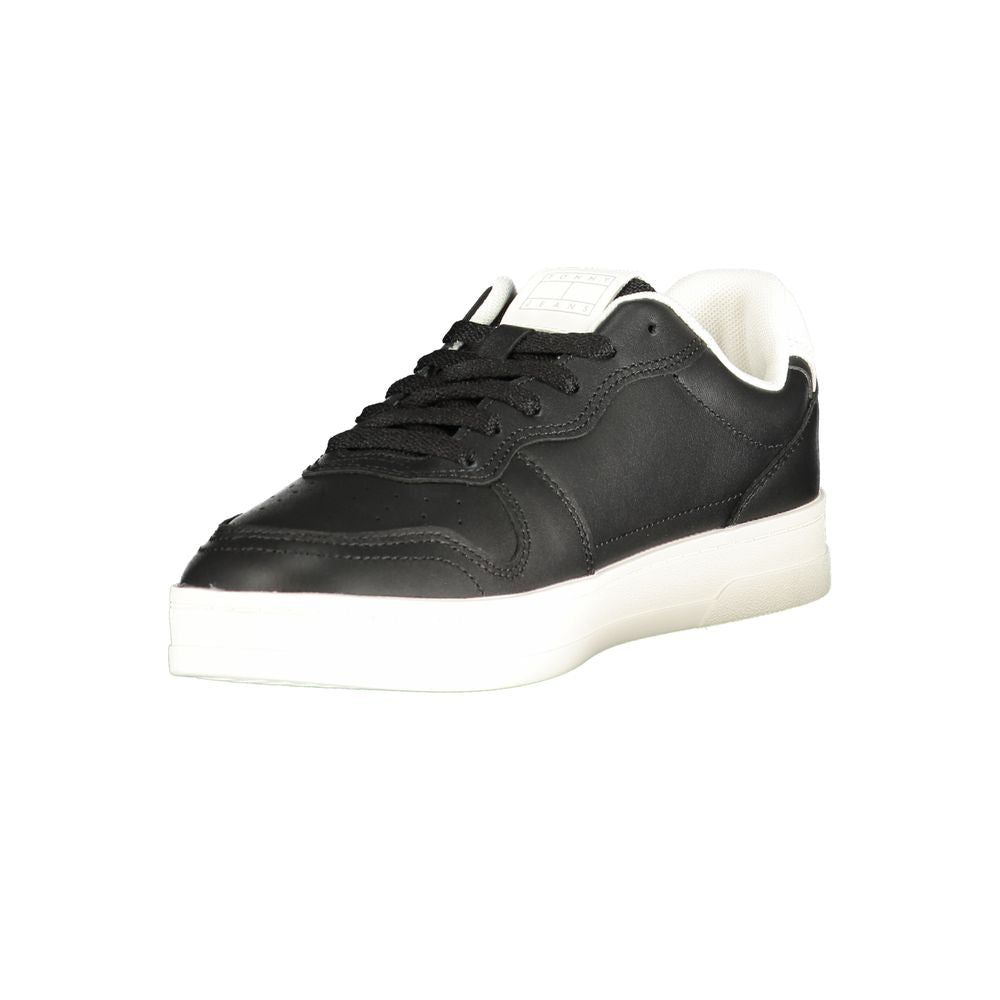 Tommy Hilfiger Black Polyurethane Women's Sneaker