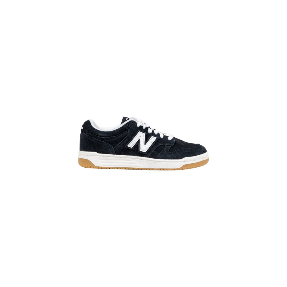 New Balance Black And White Leather Athletic Sneakers