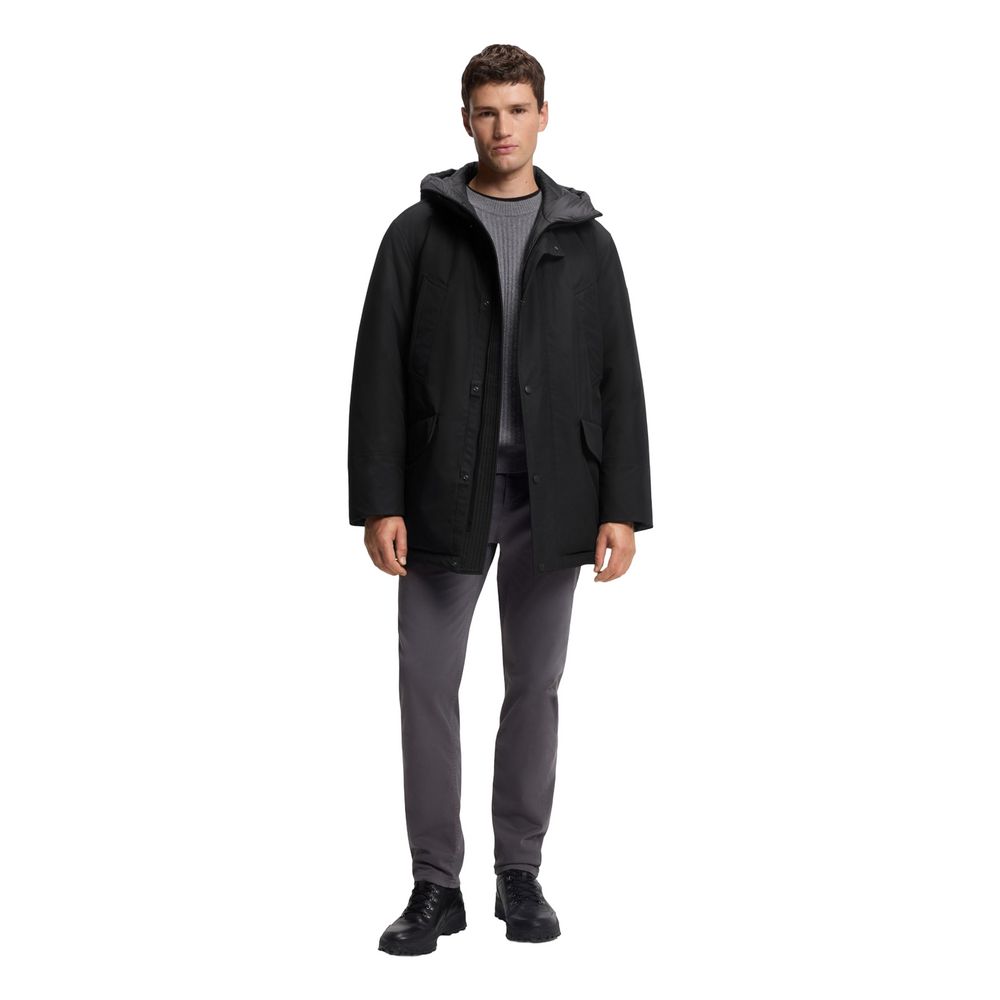 Hugo Boss Black Polyester Full-Length Jacket