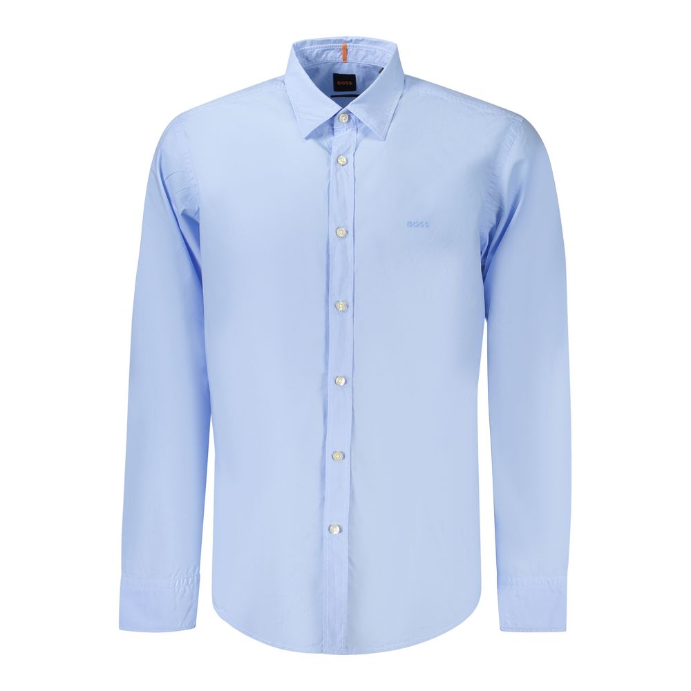 Hugo Boss Azzurro Cotton Men Shirt
