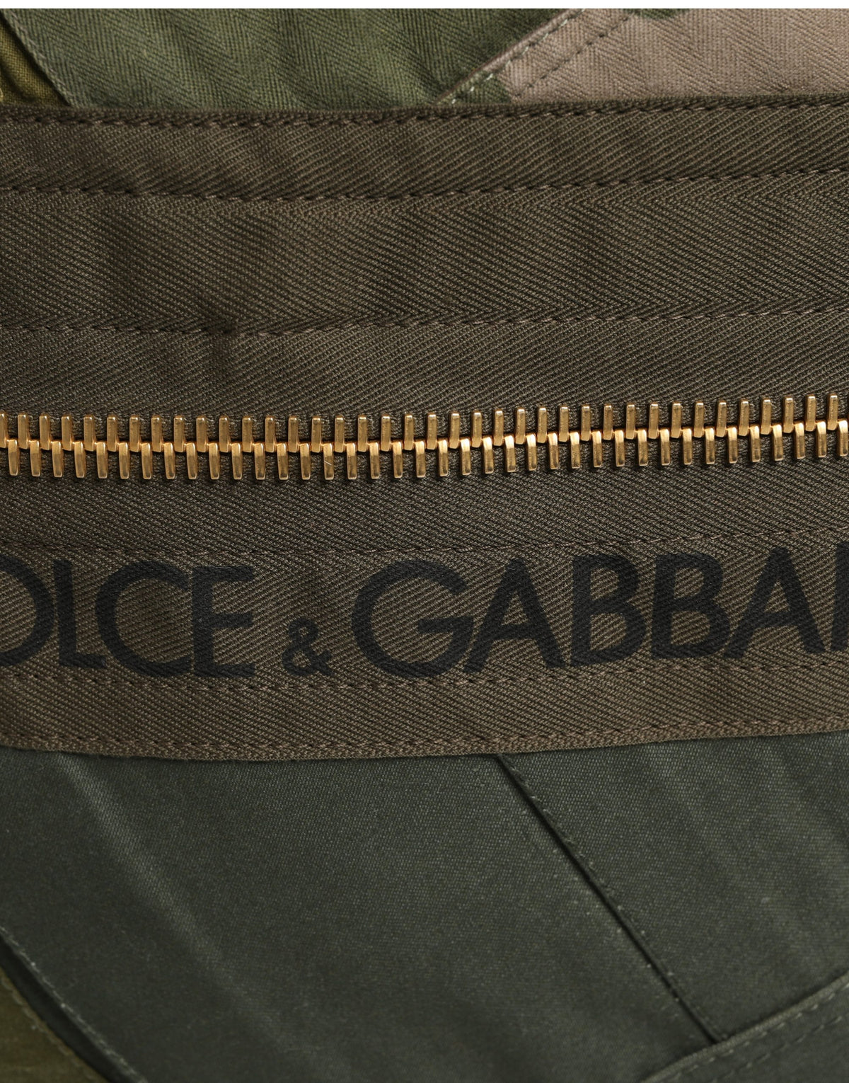 Dolce & Gabbana Military Green Patchwork Rucksack Backpack Borse Men's Bag