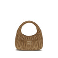 Miu Miu Beige Lamb Ovis Aries Shoulder Bag