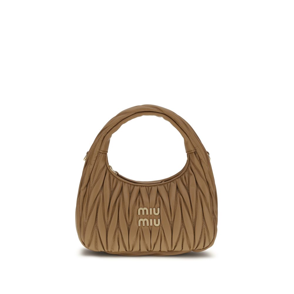 Miu Miu Beige Lamb Ovis Aries Shoulder Bag