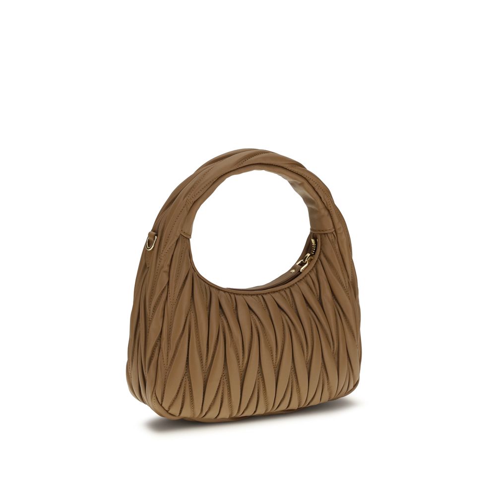 Miu Miu Beige Lamb Ovis Aries Shoulder Bag