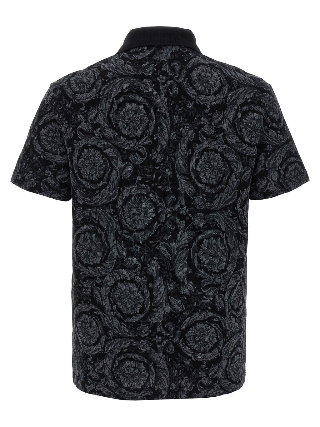 Versace Gray Cotton Polo Shirt