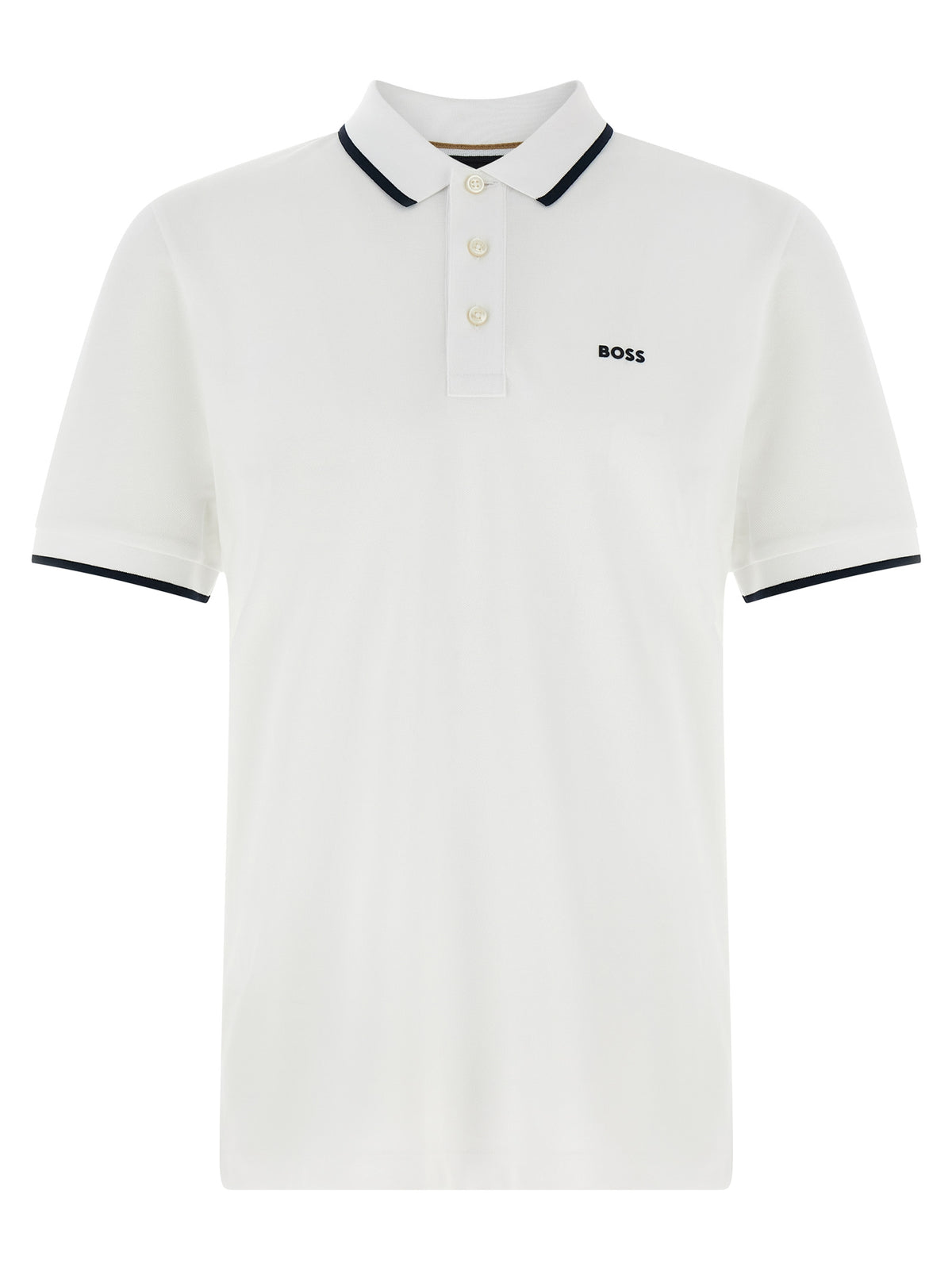 Hugo Boss White Cotton Polo Shirt