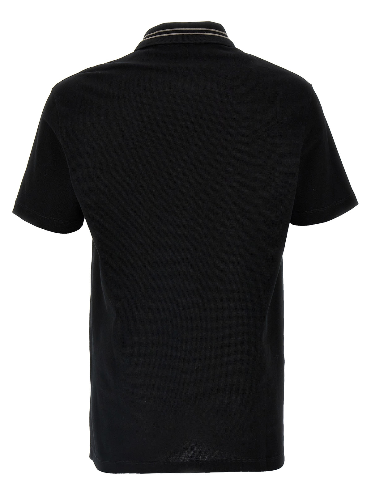 Versace Black Cotton Polo Shirt
