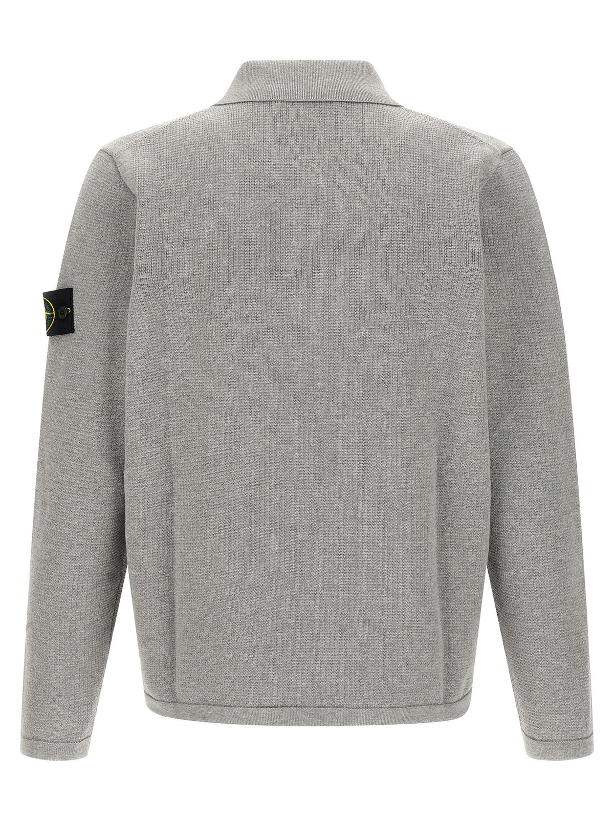 Stone Island Gray Cotton Polo Shirt