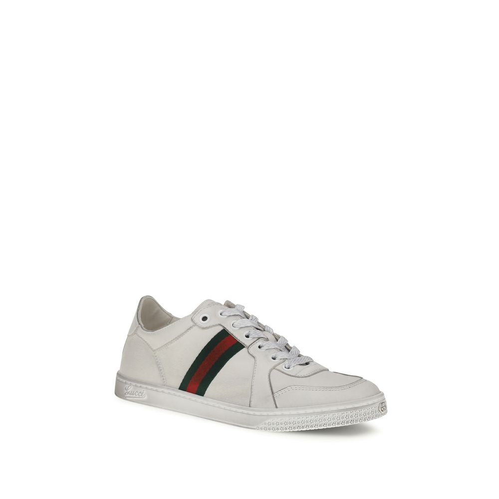 Gucci White Lamb Ovis Aries Low Top Sneakers