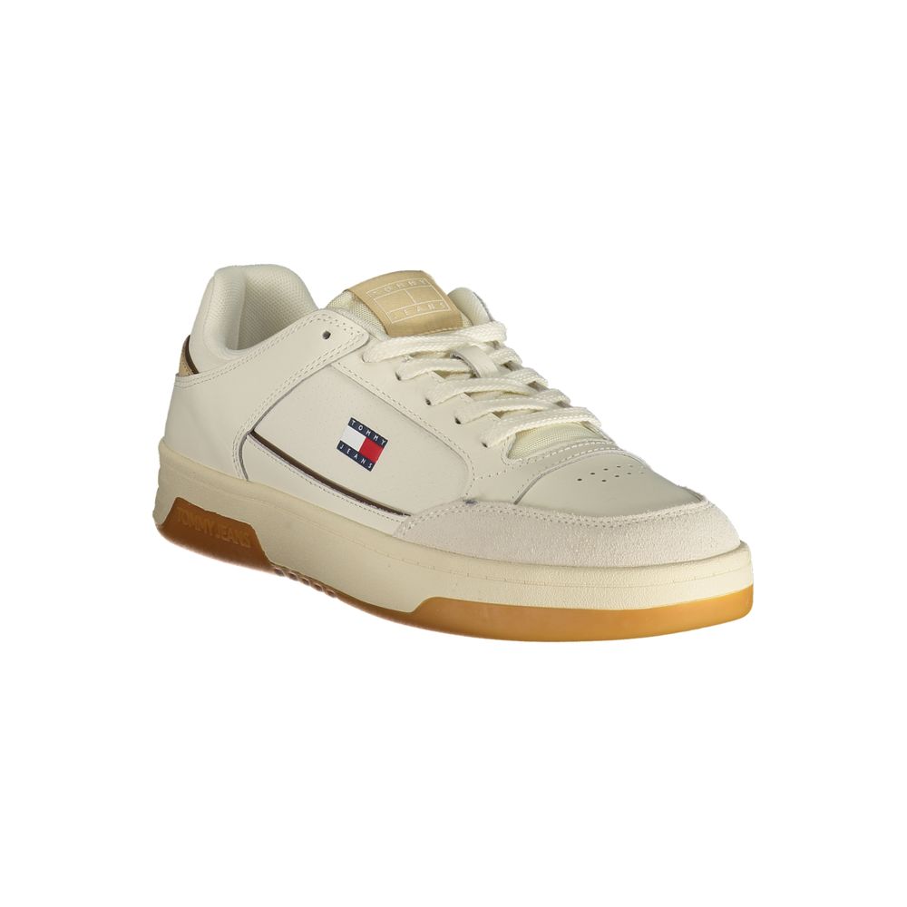 Tommy Hilfiger White Polyurethane Men's's Sneaker