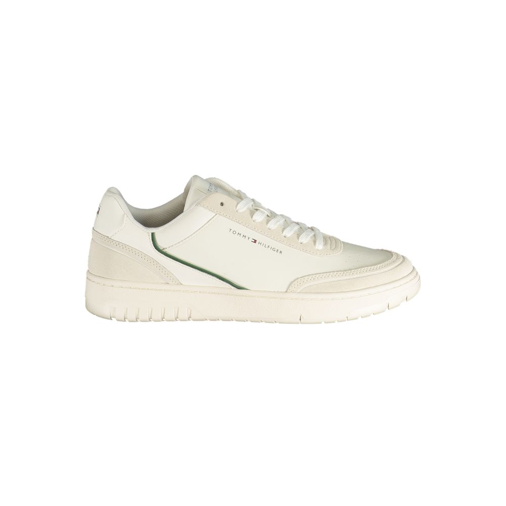 Tommy Hilfiger White Polyurethane Men's's Sneaker