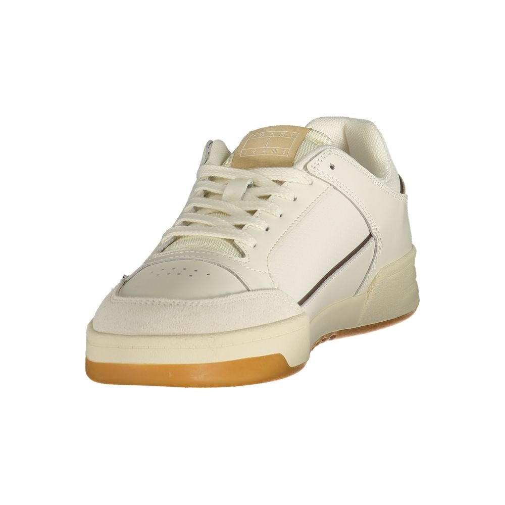 Tommy Hilfiger White Polyurethane Men's's Sneaker