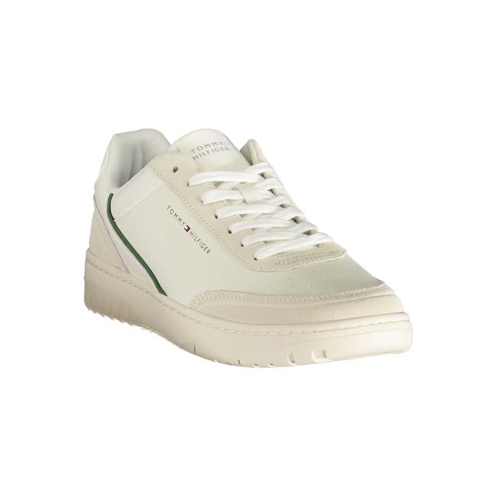 Tommy Hilfiger White Polyurethane Men's's Sneaker