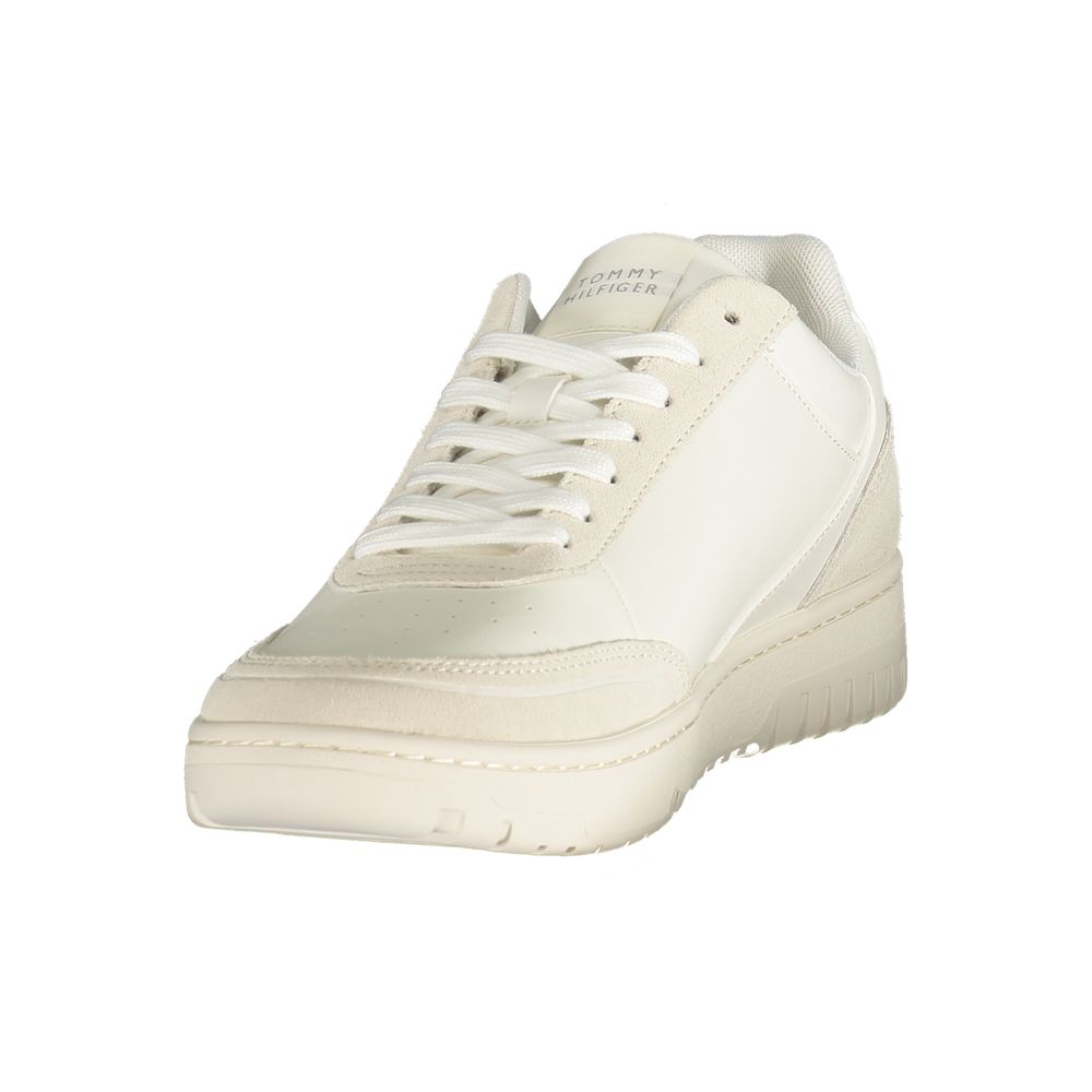Tommy Hilfiger White Polyurethane Men's's Sneaker