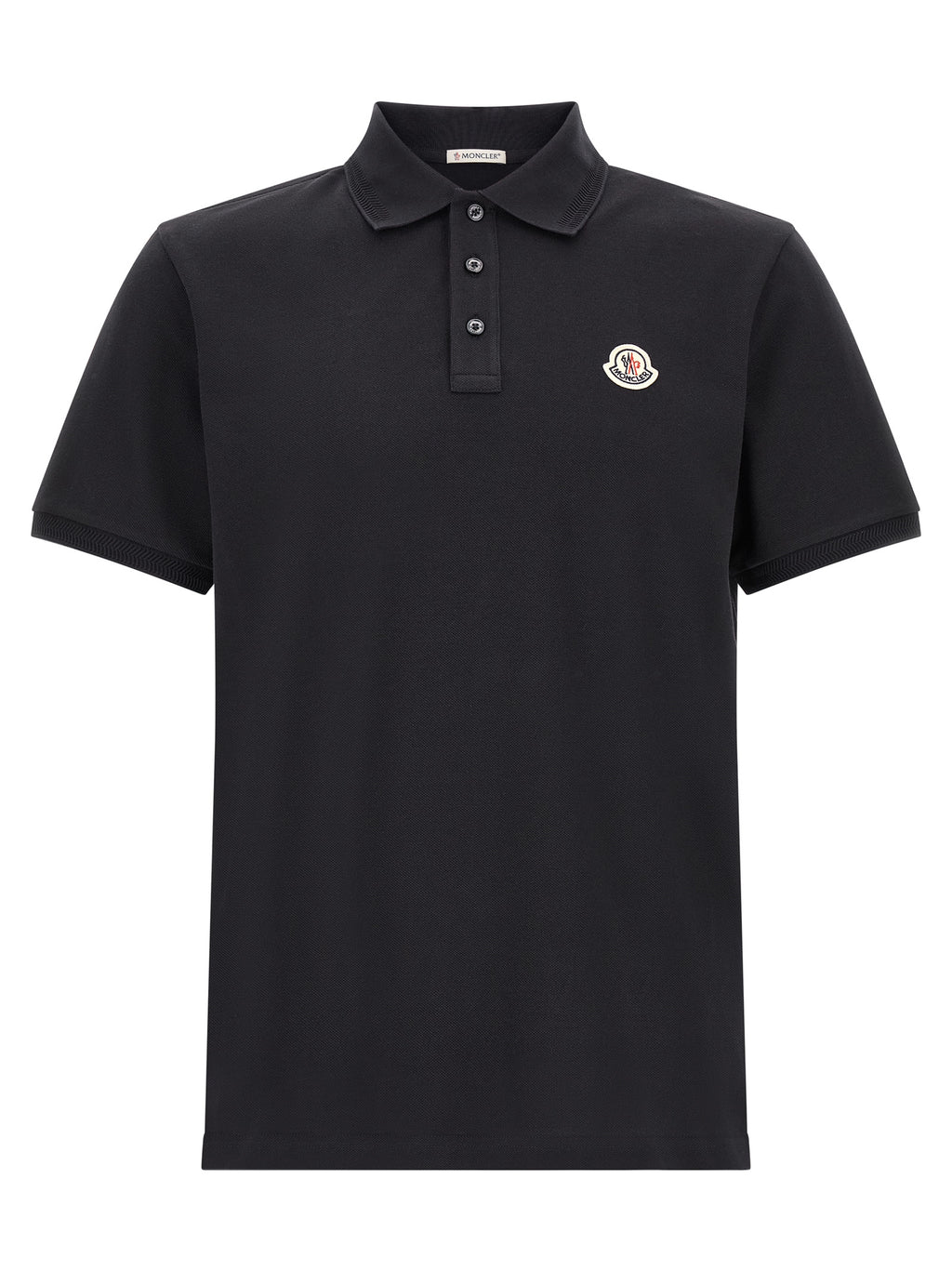 Moncler Blue Cotton Polo Shirt