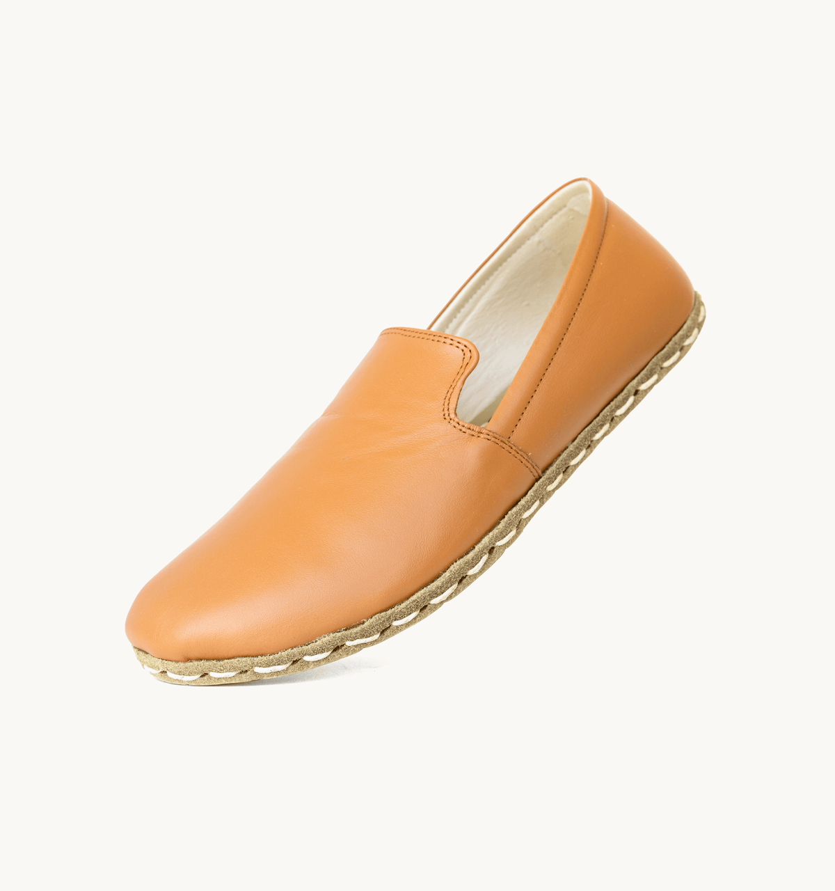 Sunset women's barefoot loafer — smooth full-grain calfskin upper, hand-cut