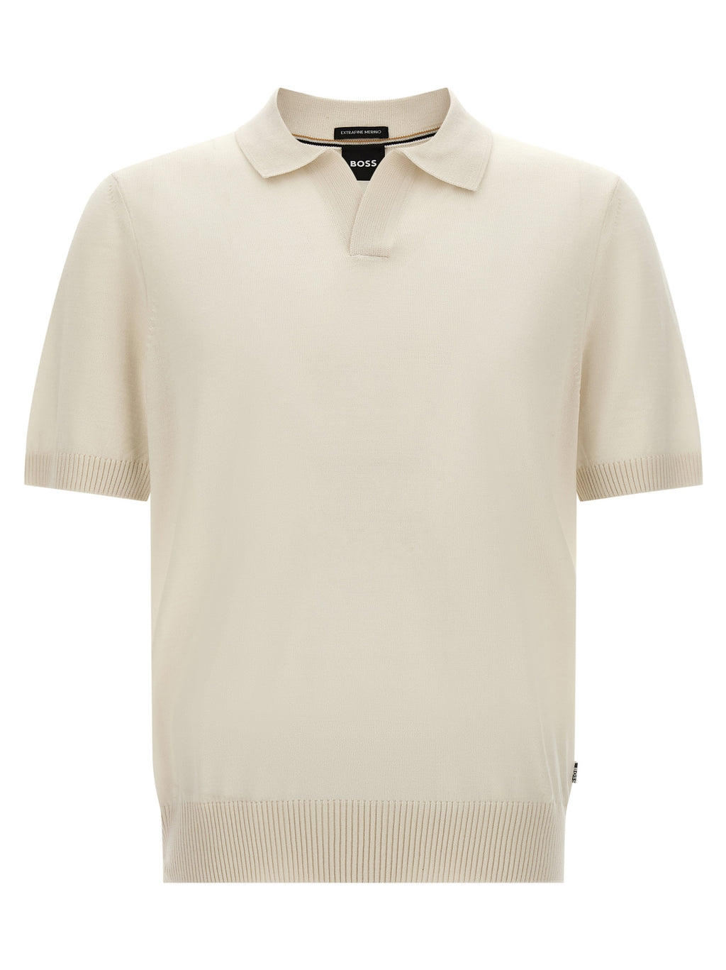 Hugo Boss White Virgin Wool Polo Shirt