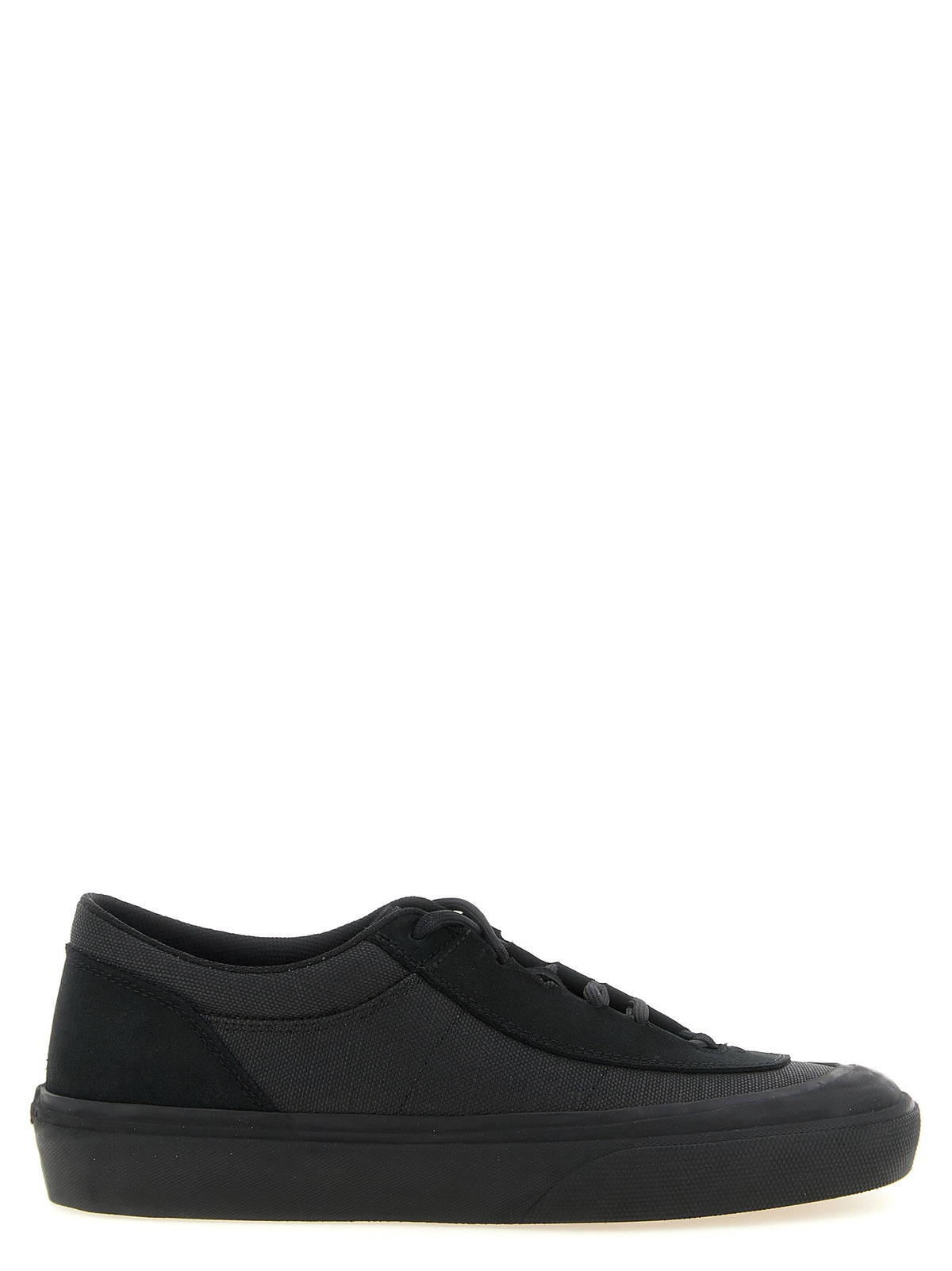 Stone Island Black Cotton Low Top Sneakers