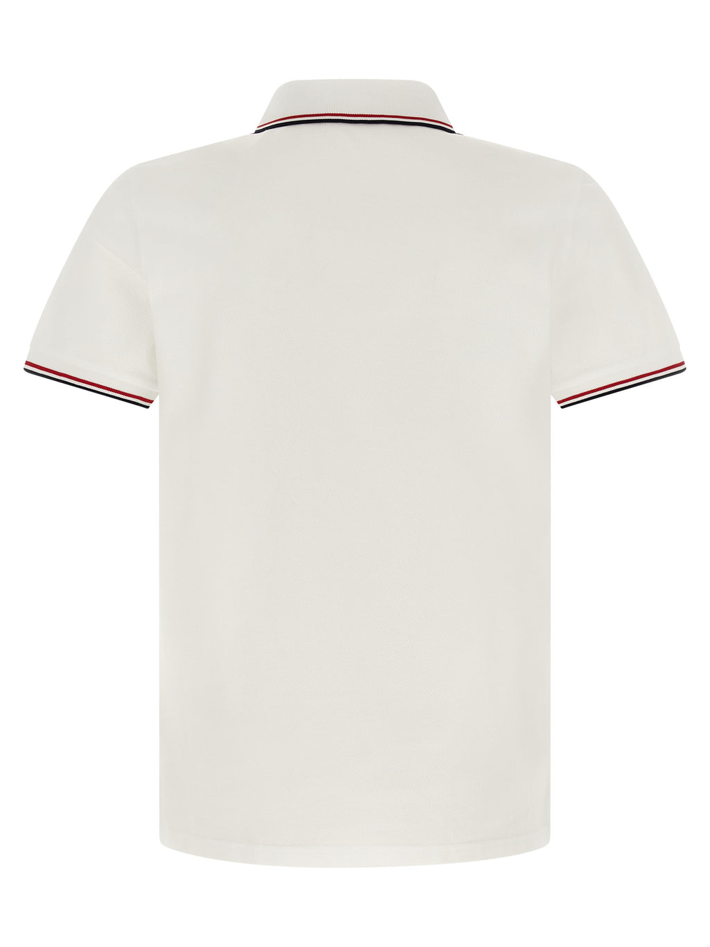 Moncler White Cotton Polo Shirt