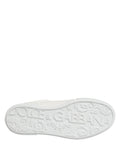 Dolce & Gabbana White Miami Leather Low Top Men's Sneakers Shoes