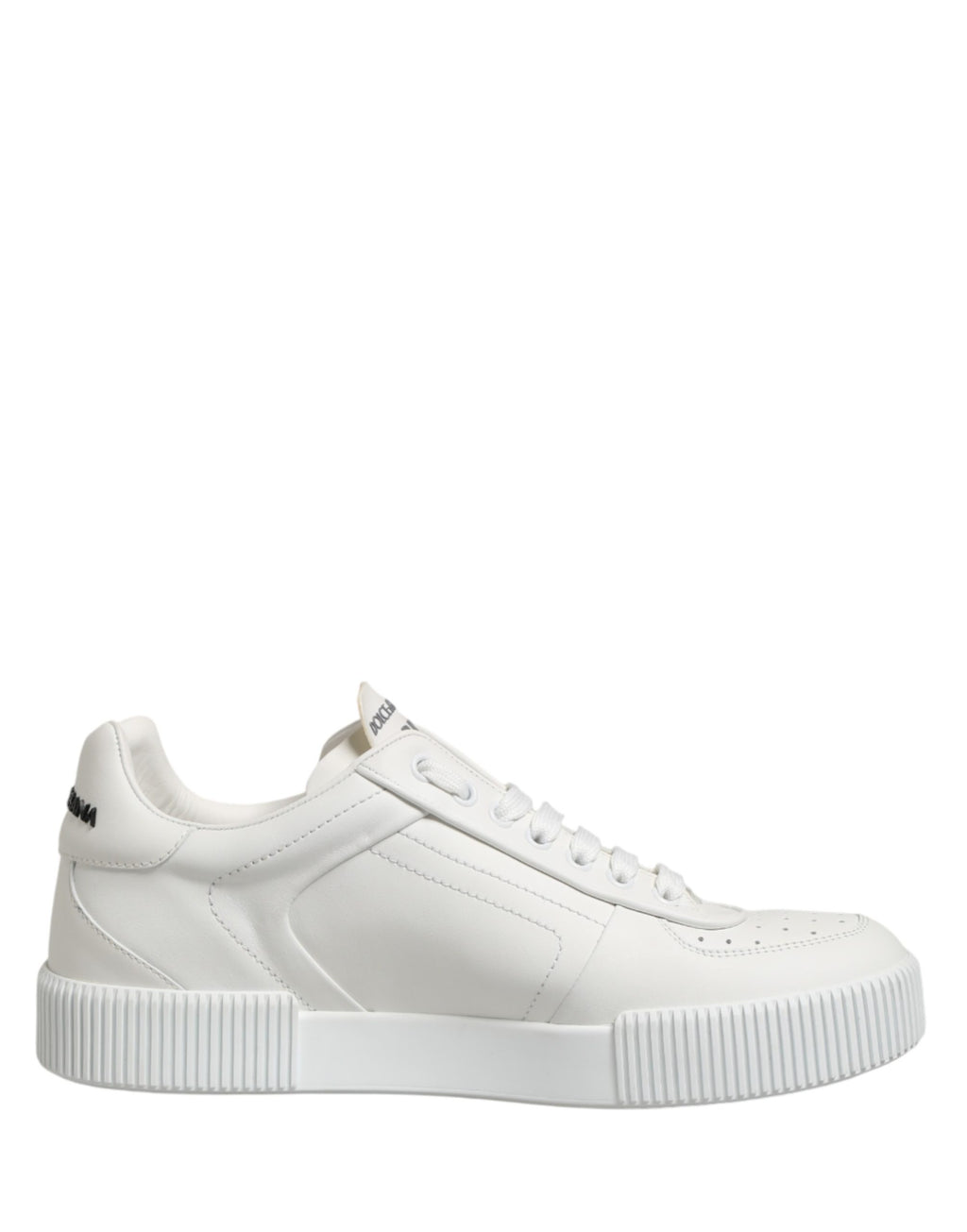 Dolce & Gabbana White Miami Leather Low Top Men's Sneakers Shoes