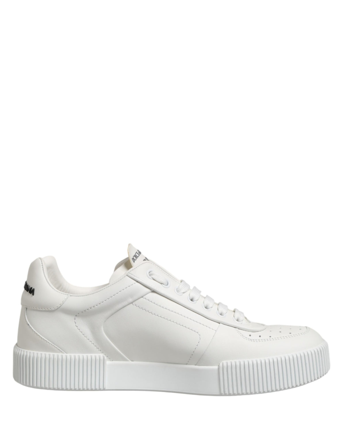 Dolce & Gabbana White Miami Leather Low Top Men's Sneakers Shoes