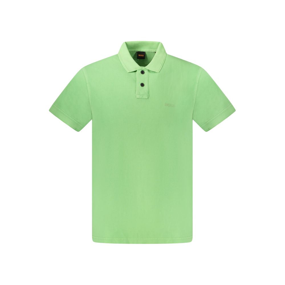Hugo Boss Green Cotton Men's's Polo
