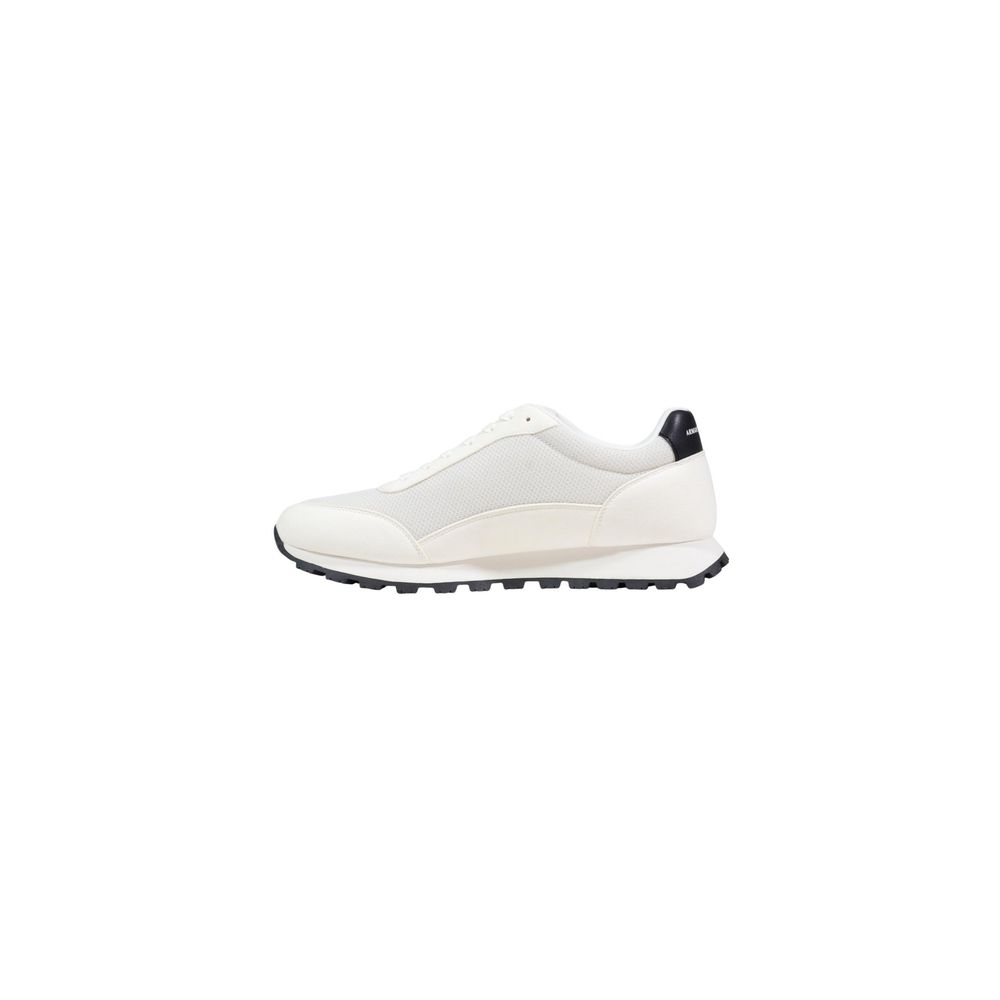 Armani Exchange Black And White Polyester Athletic Sneakers