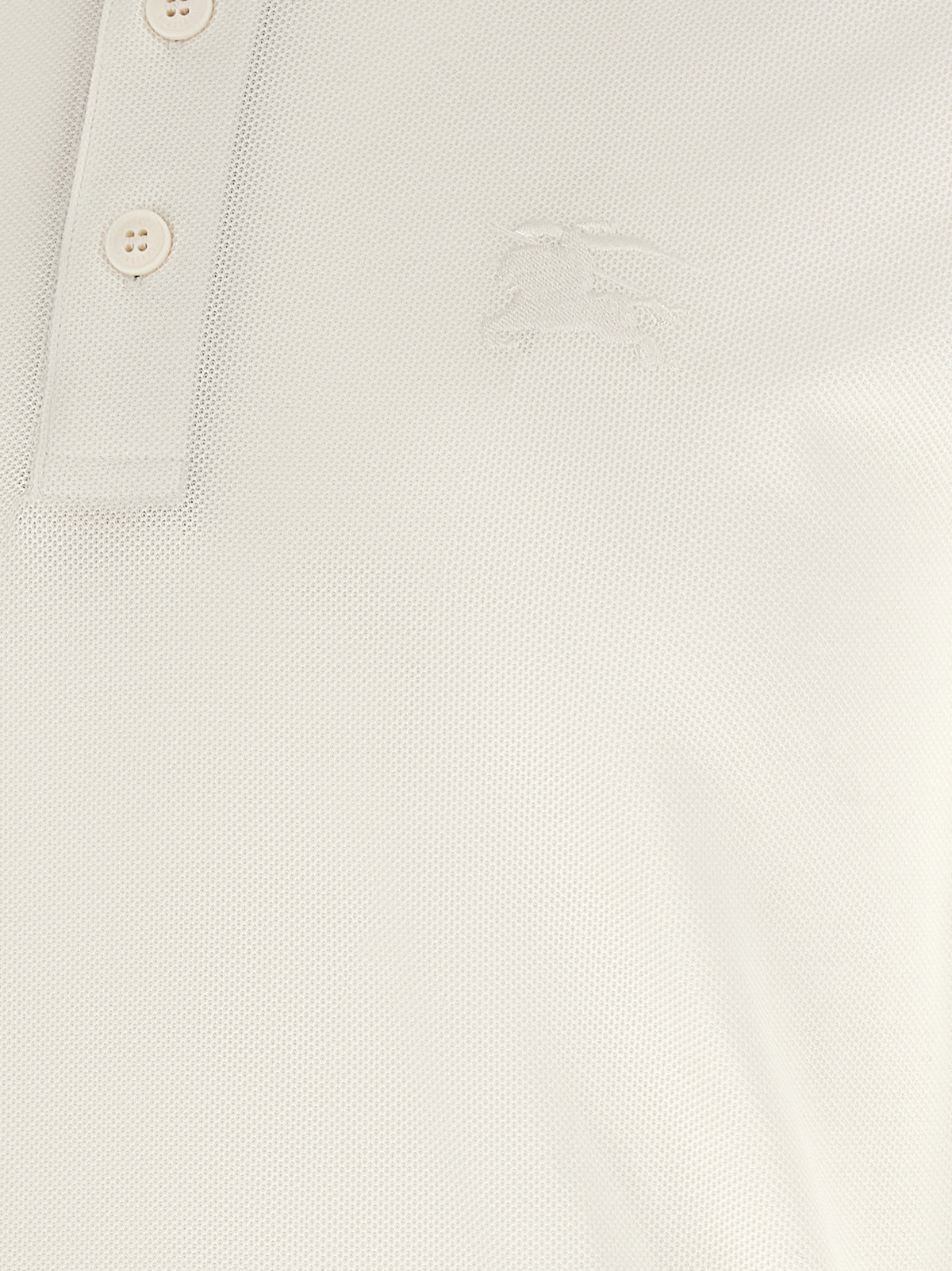 Burberry White Cotton Polo Shirt