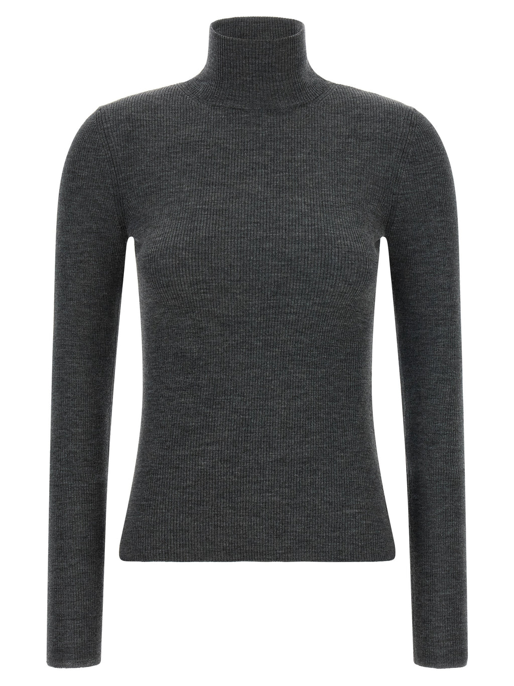 Max Mara Gray Virgin Wool Cardigan