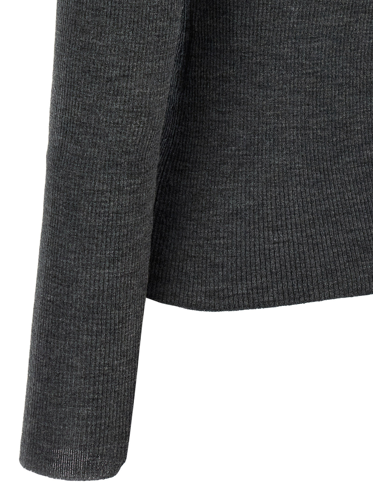 Max Mara Gray Virgin Wool Cardigan