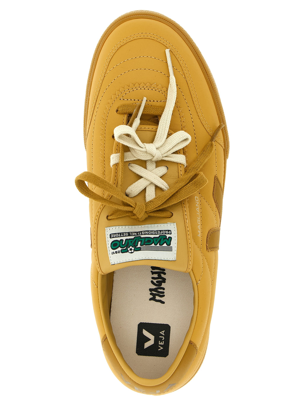 Veja Beige Calfskin Athletic Sneakers