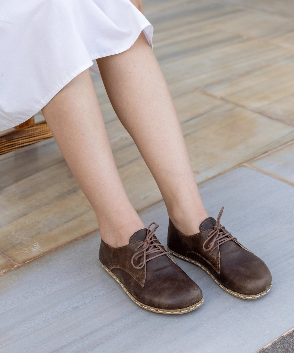 Earth women's oxford — wide toe box, zero-drop barefoot last