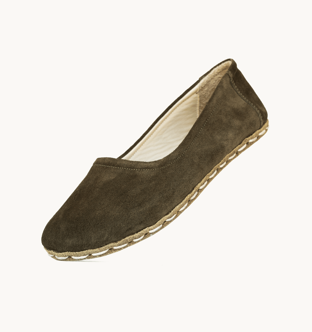 Moss women's ballet flat — wide toe box, zero-drop barefoot last