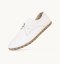 Cloud men's barefoot leather oxford, side view — hand-stitched, zero drop