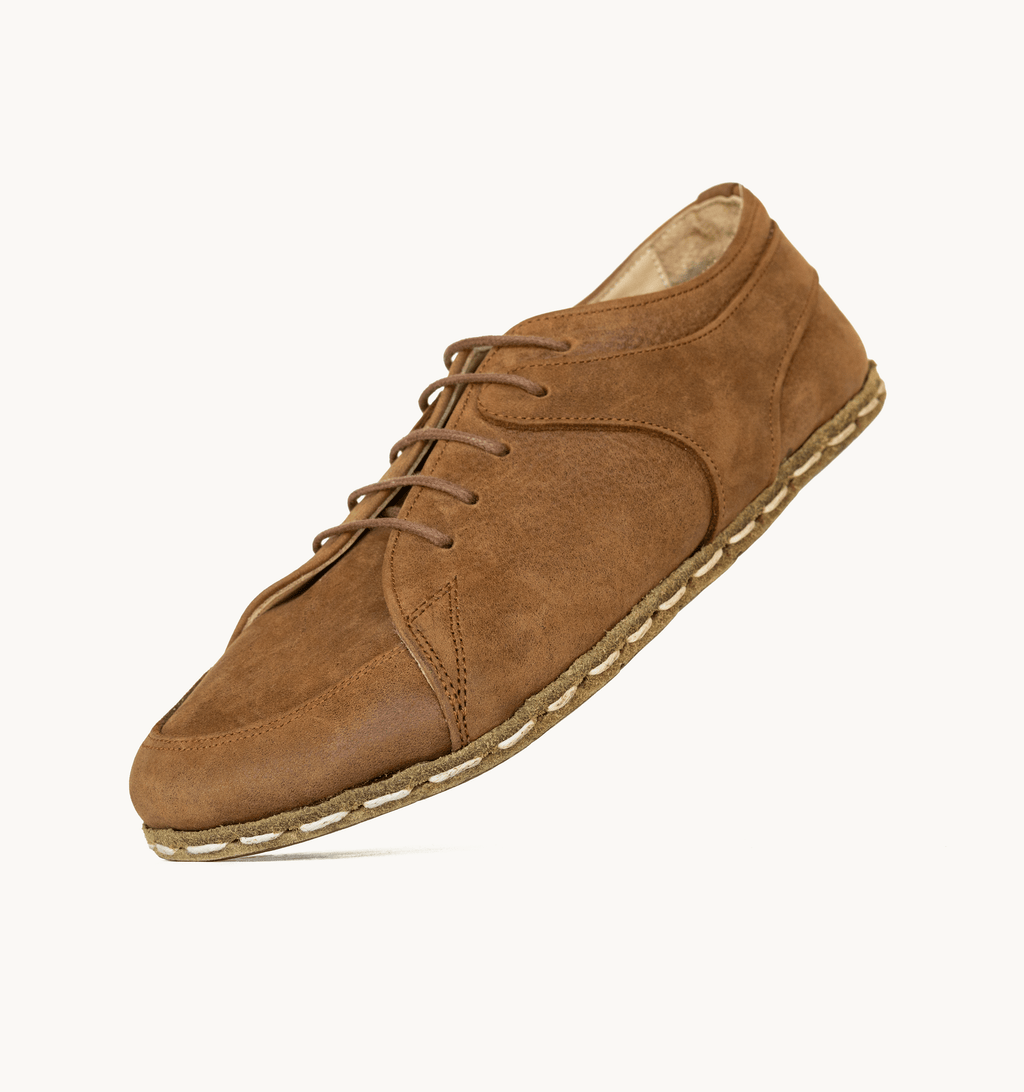 Hickory barefoot sneaker for men — buffalo leather sole with copper grounding rivet
