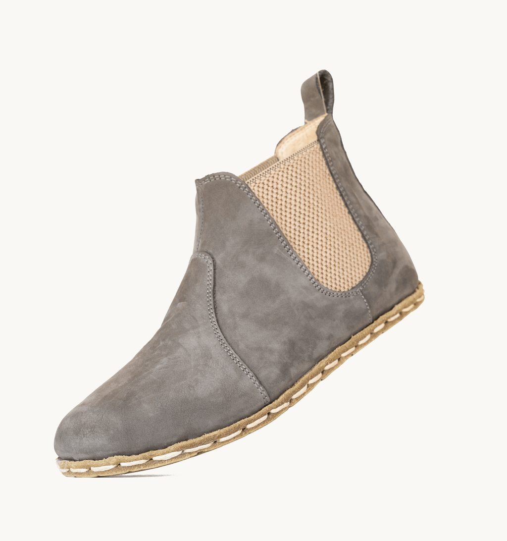Ashen men's chelsea boot — wide toe box, zero-drop barefoot last