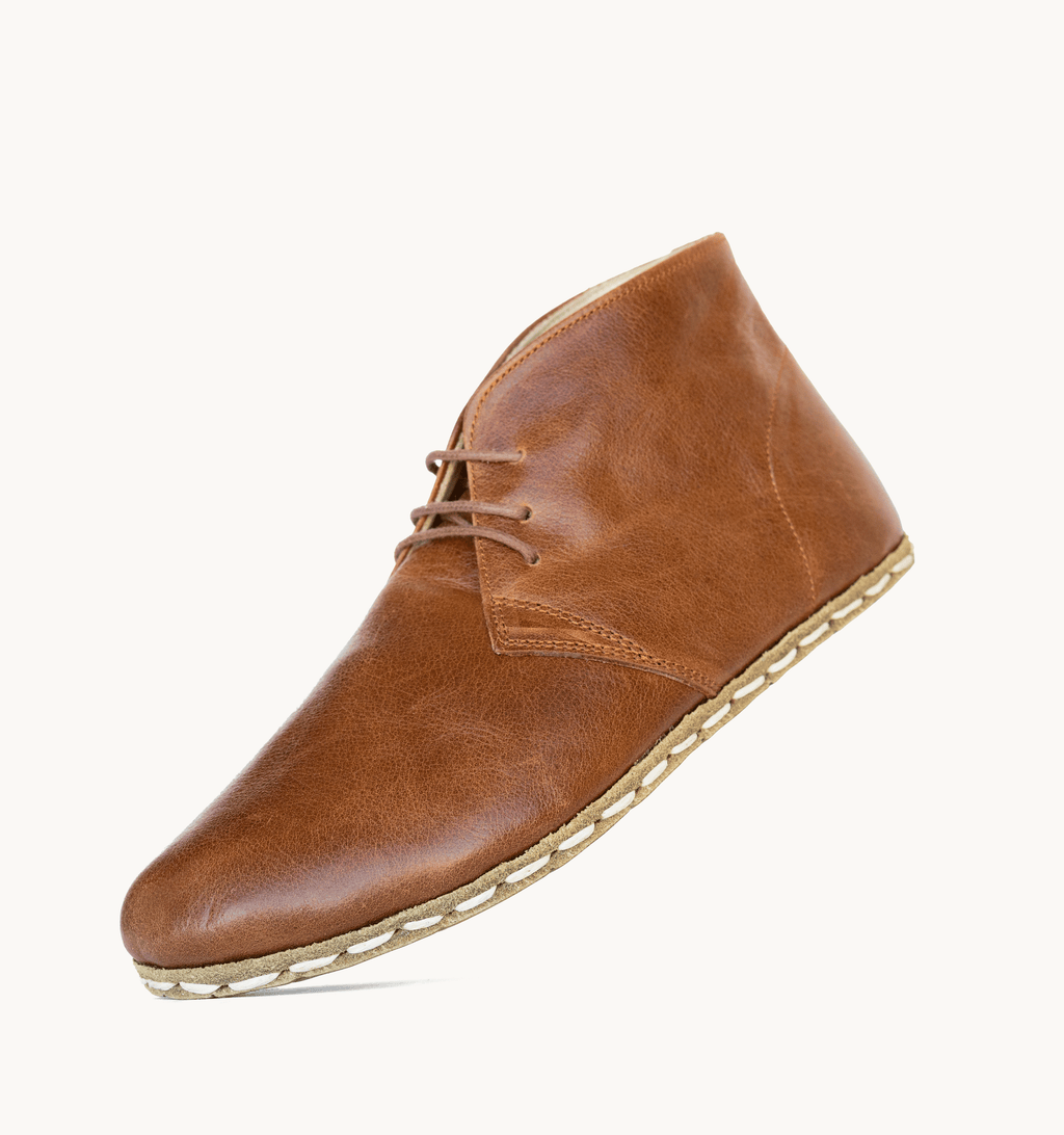 Russet men's chukka boot — wide toe box, zero-drop barefoot last