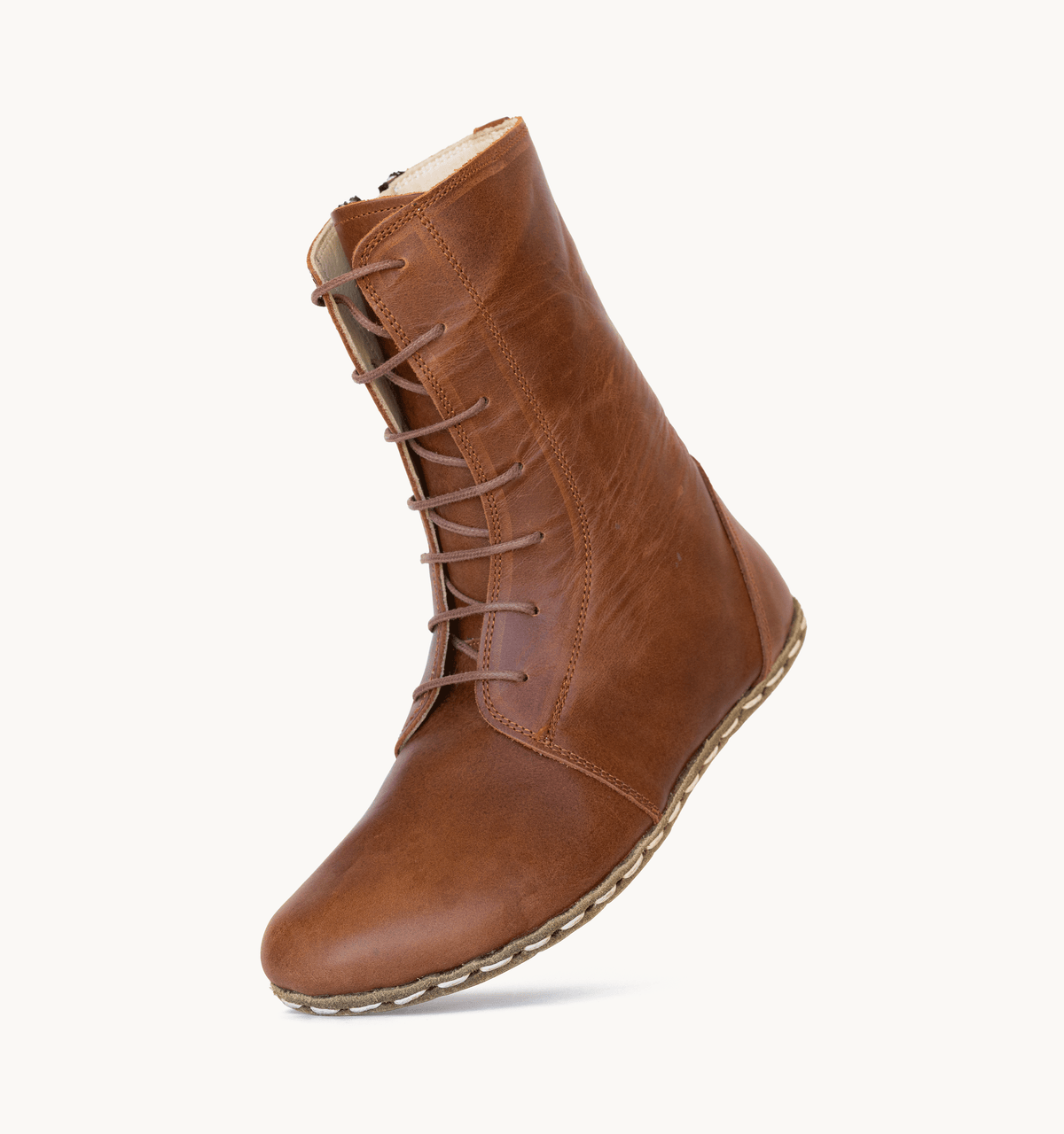 Umber men's ankle boot — wide toe box, zero-drop barefoot last